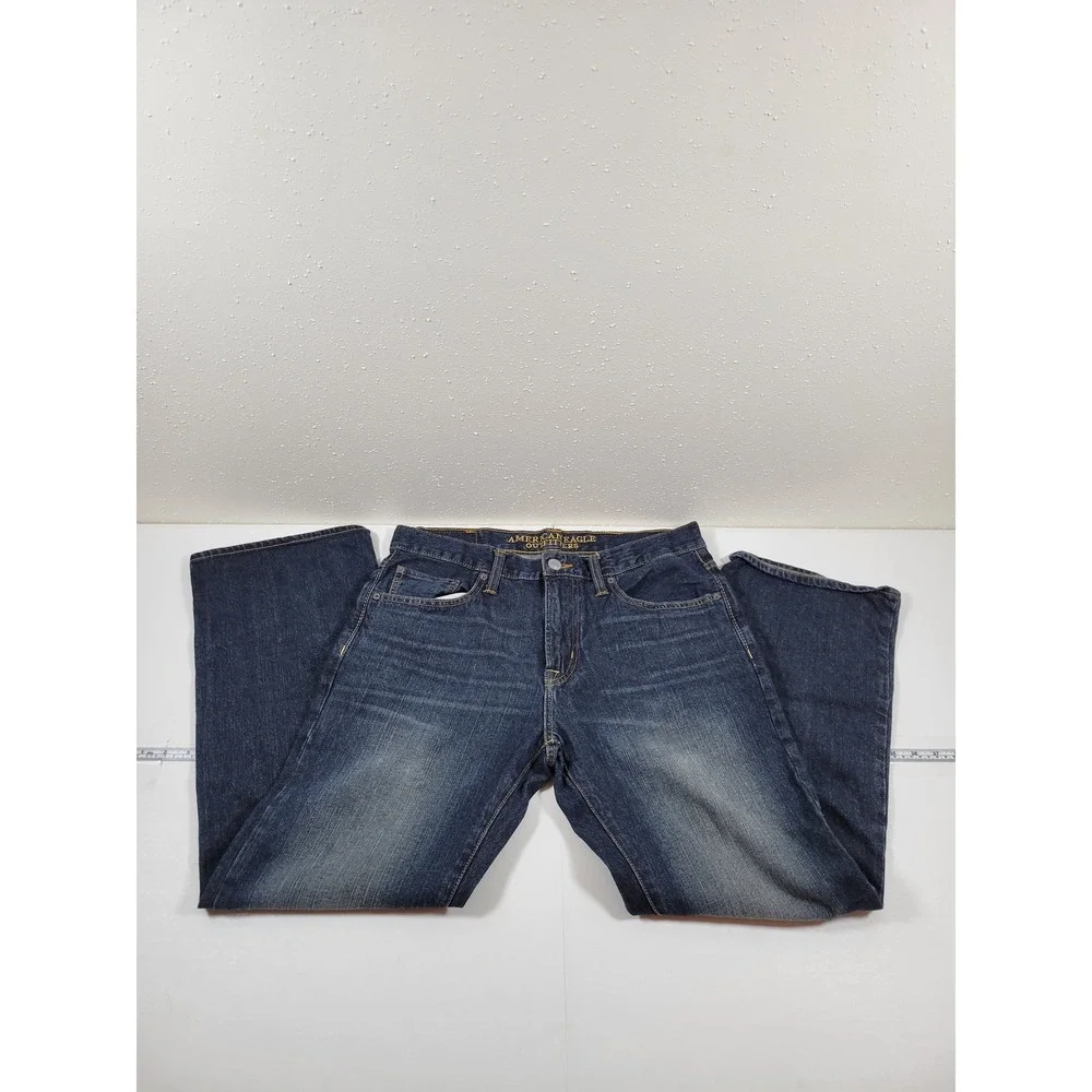 American Eagle Classic Bootcut Jeans Mens‎ 32x30 Blue Excellent Dark Wash Denim